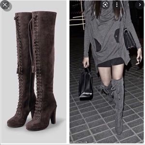 All Saints over the knee Stepney boots